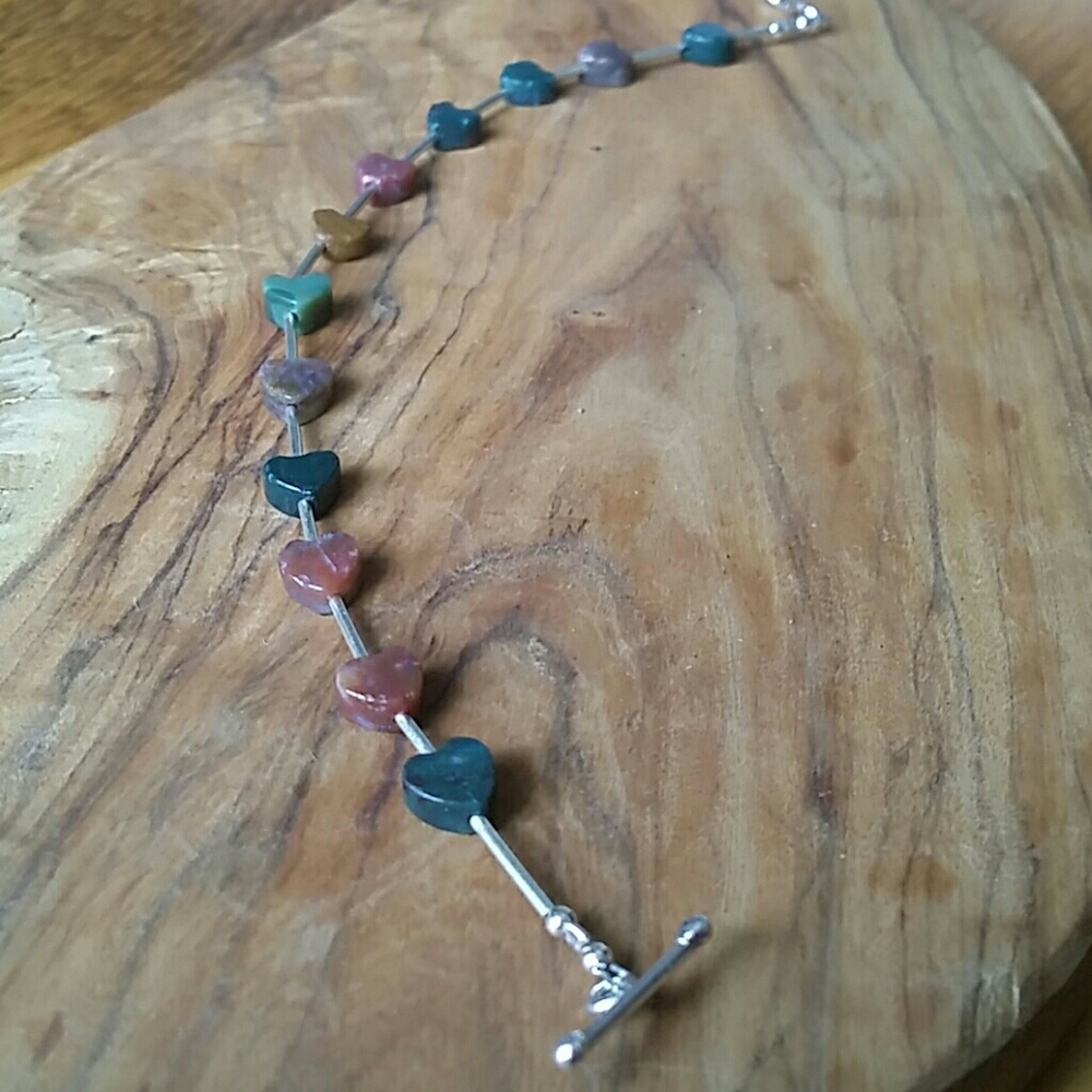 NWOT Jasper Hearts bracelet